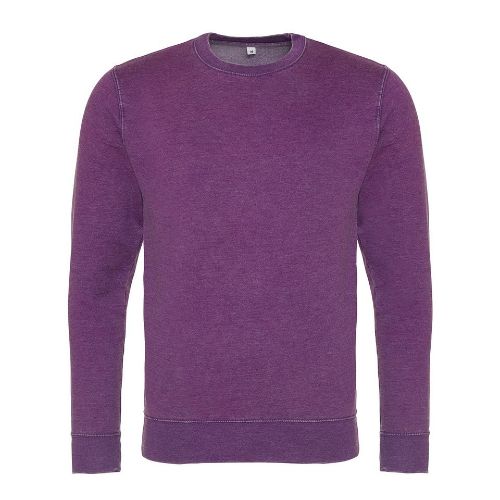 Awdis Just Hoods Washed Sweatshirt Washed Purple